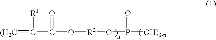 Resin composition comprising inorganic particles and polymerizable phosphates and the products prepared therefrom