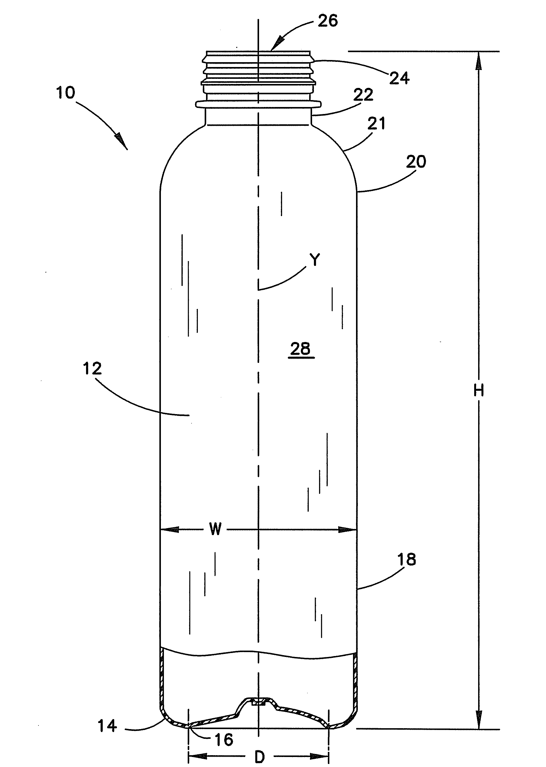 Base for pressurized bottles