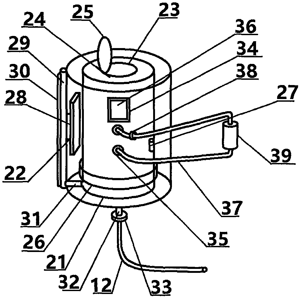 Sitting type vaginal washing care device