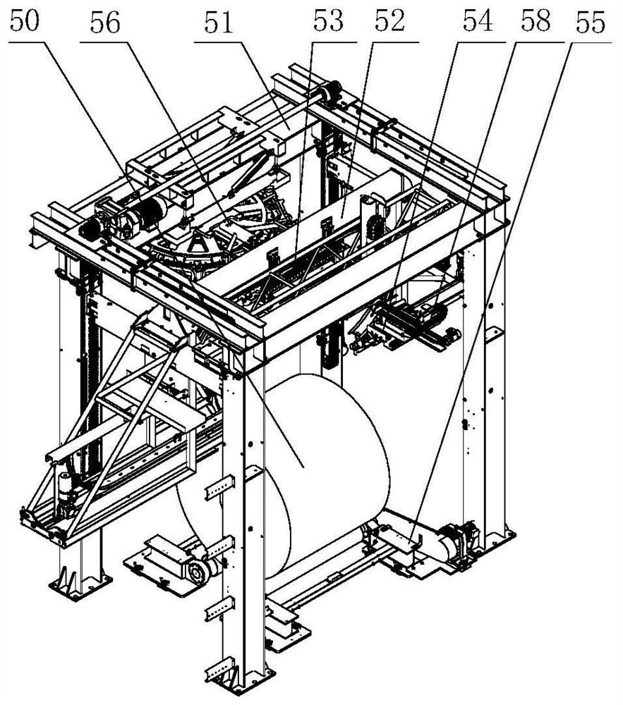 Winding packaging machine for automatic coil packaging line