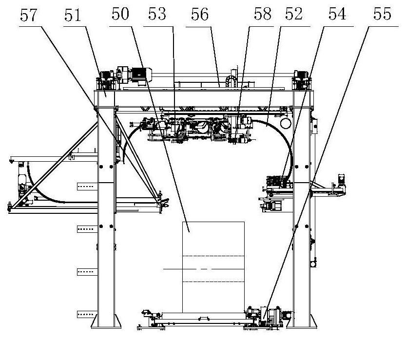 Winding packaging machine for automatic coil packaging line