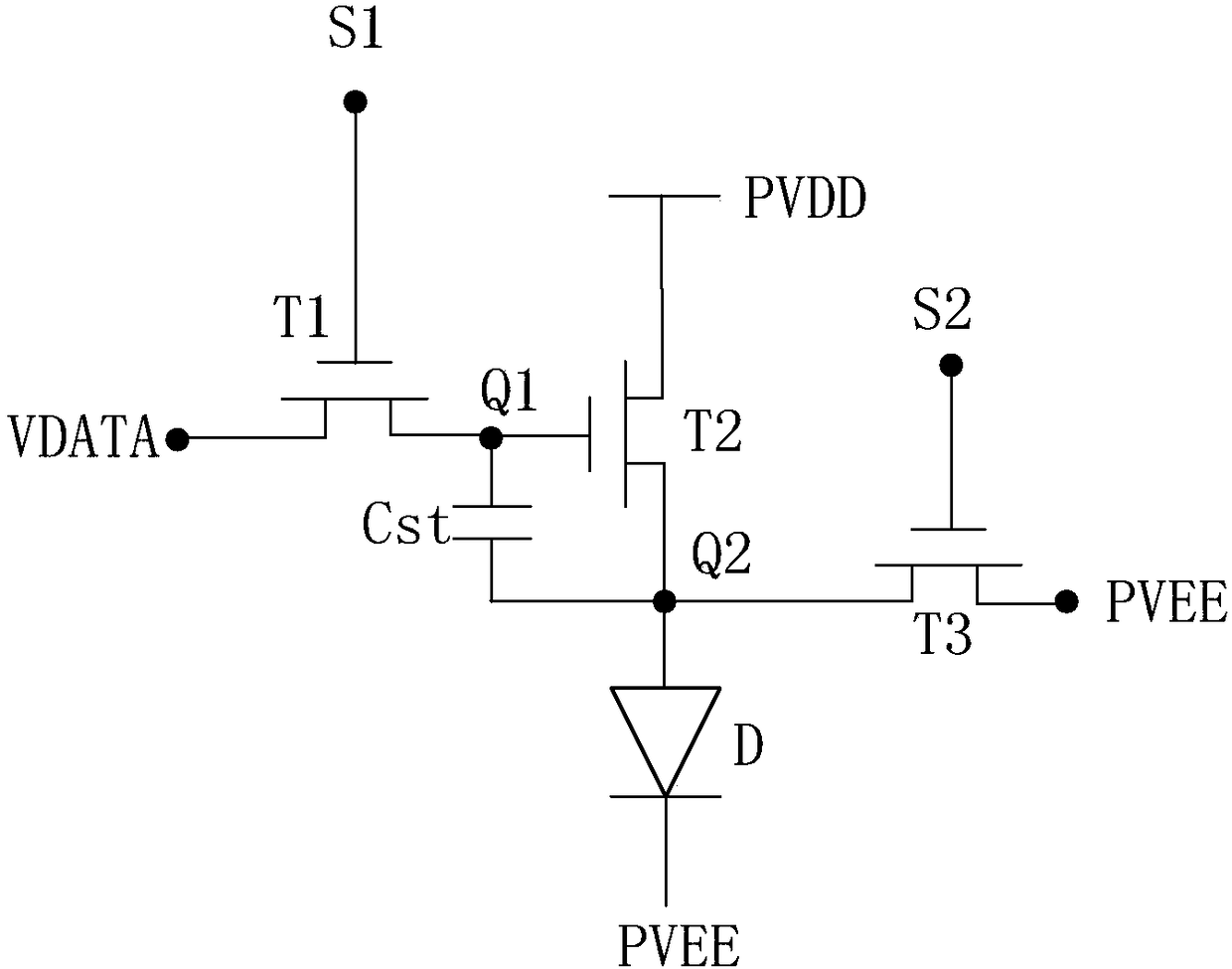 An organic electroluminescent diode display panel and its driving method