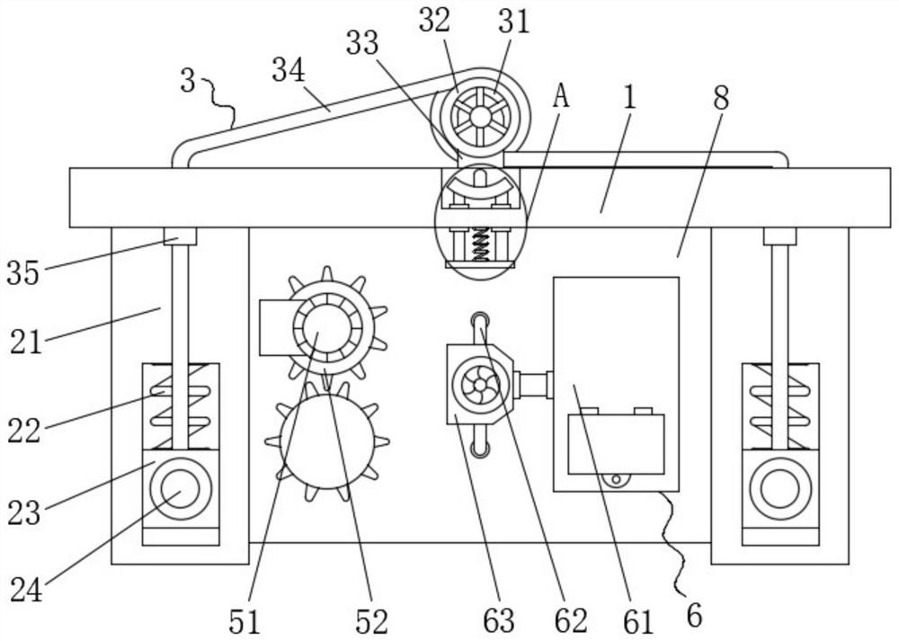 Textile yarn guide device with improved clamping friction and adjustable clamping force