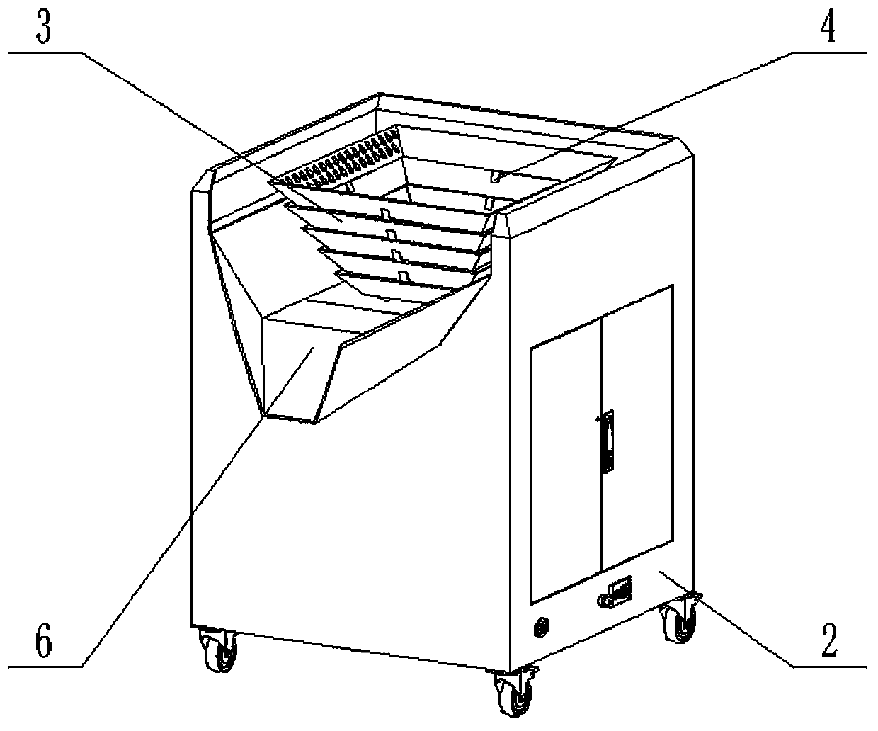 A mechanical device for separating earthworms and their breeding soil by means of electrical stimulation