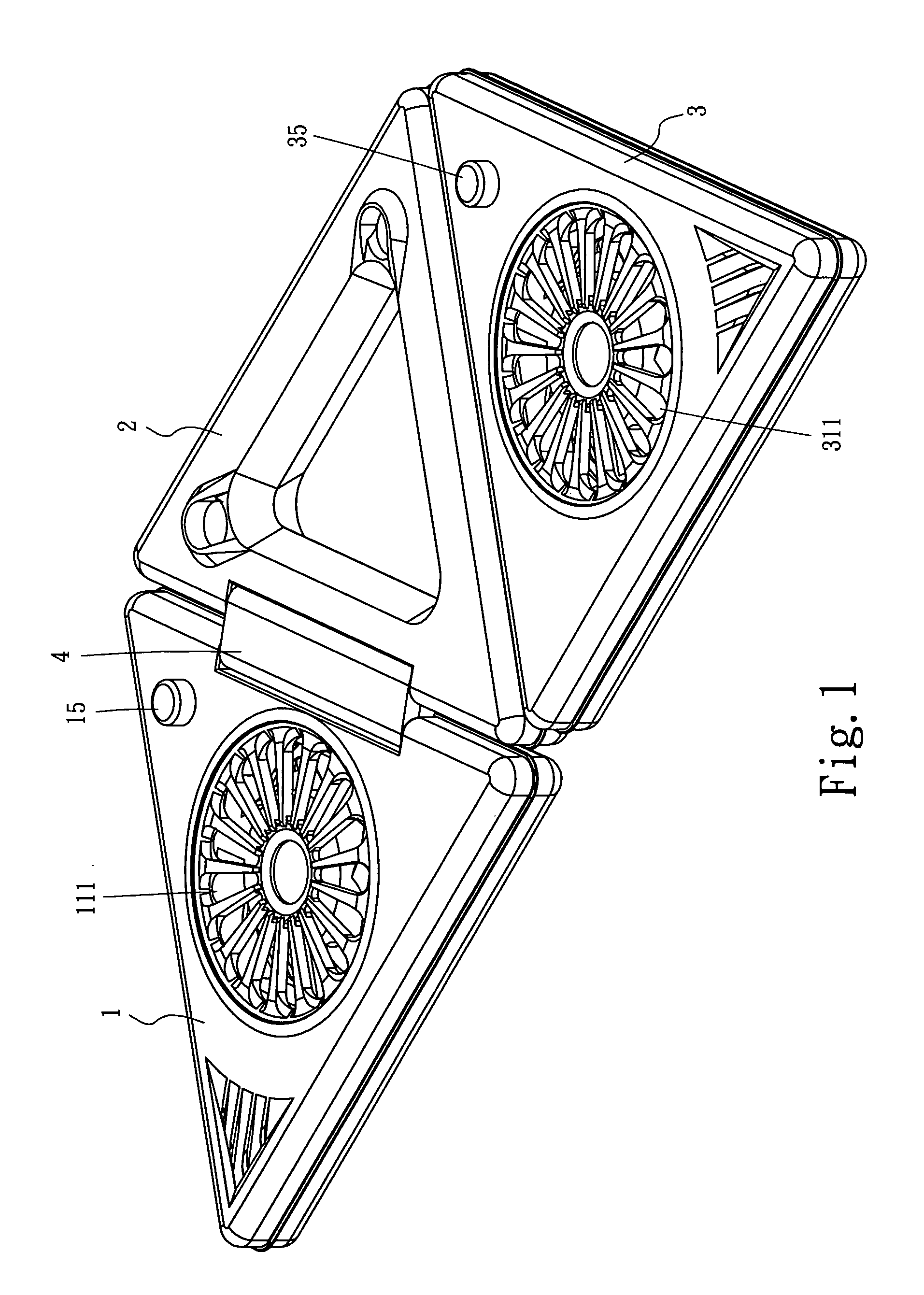 Portable folding heat-sink assembly for notebook computer