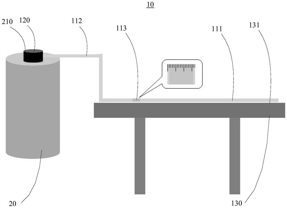 Method for testing gas production rate of battery