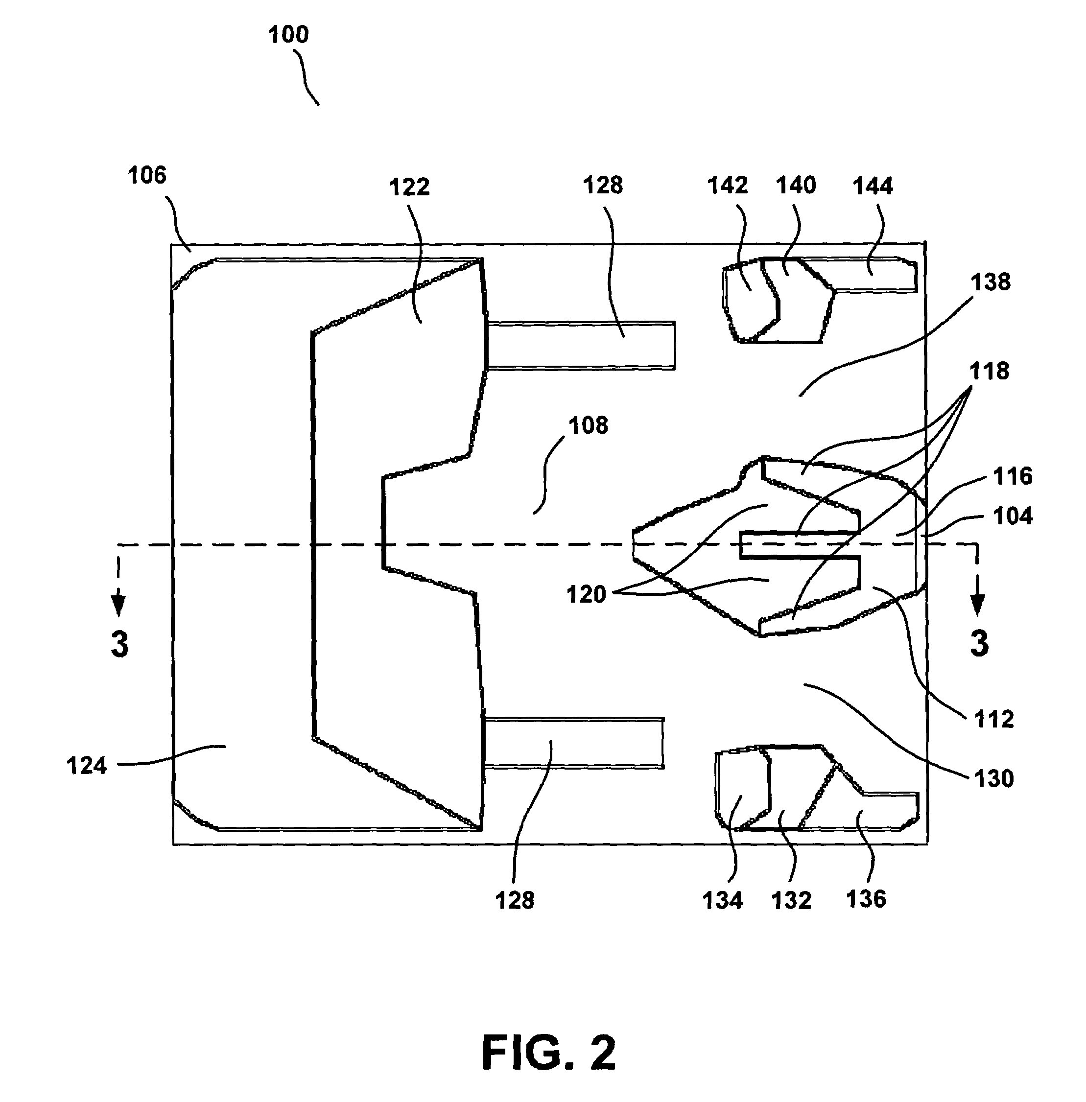 Air bearing slider with three-projection trailing center pad