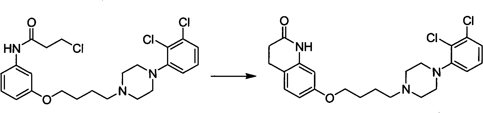 Novel preparation method and intermediate for aripiprazole