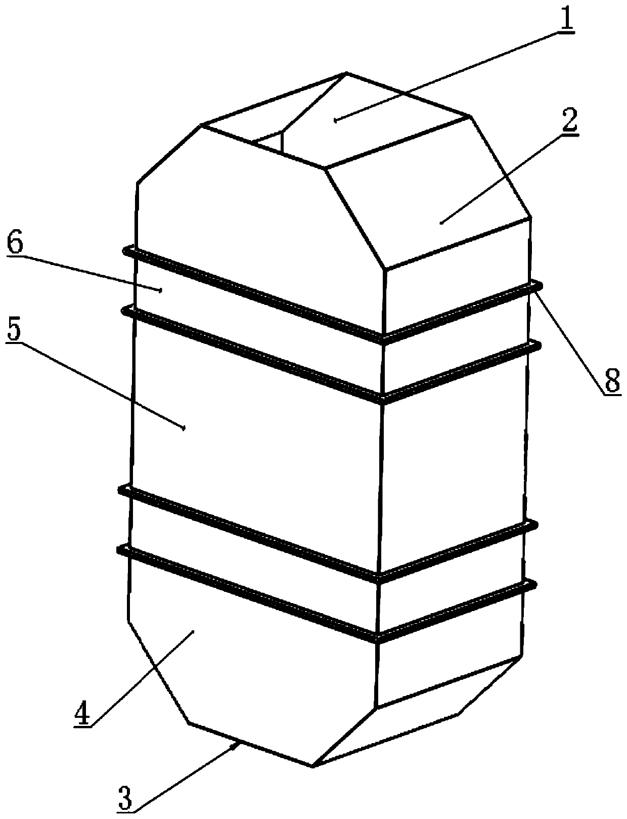 Material mixing device and material mixing and transferring chute