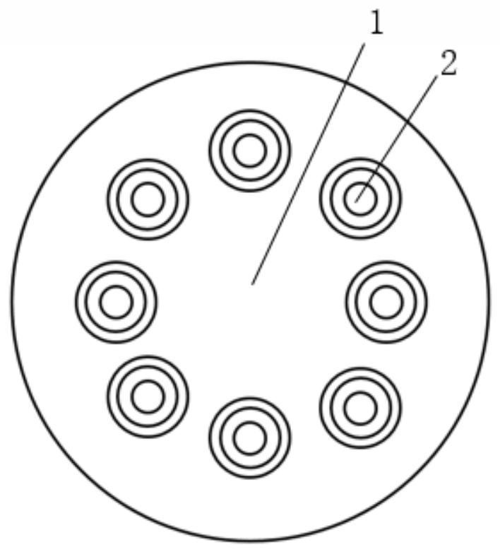 A bend-resistant multi-core optical fiber