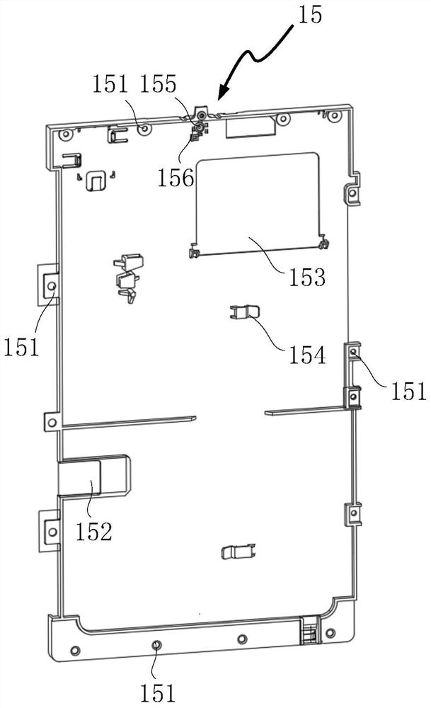 Household appliance display touch screen assembly, mounting method and dismounting method