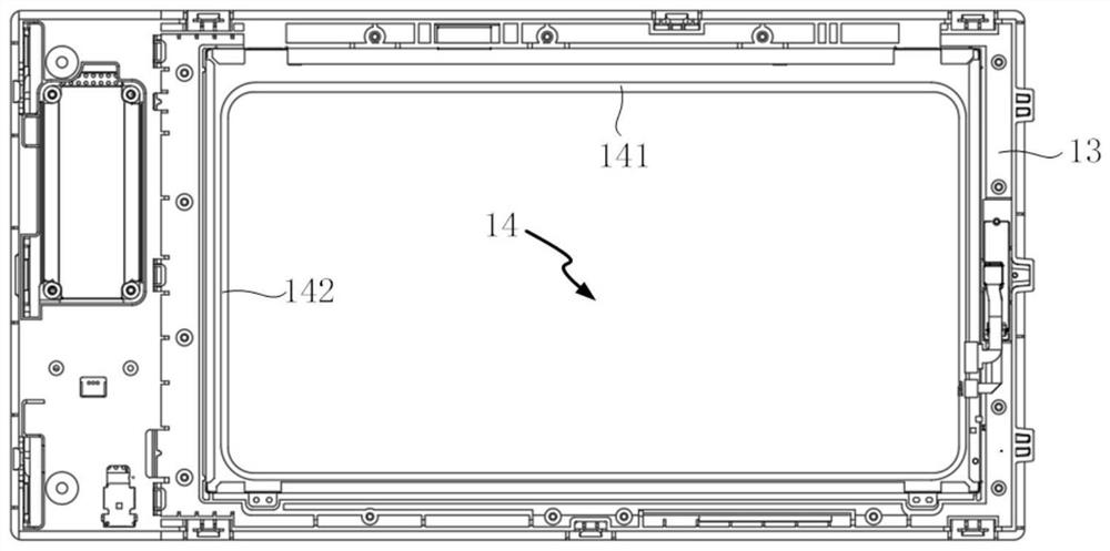 Household appliance display touch screen assembly, mounting method and dismounting method