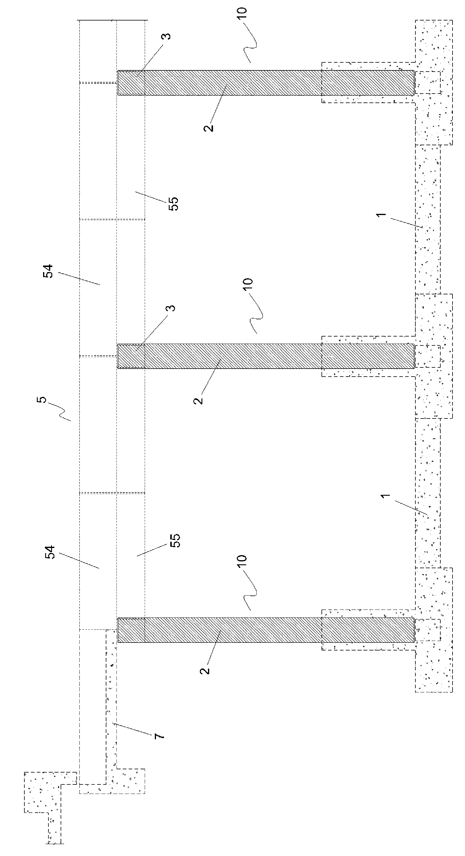 Sidewalk having top cover and semi-prefabricated building method thereof