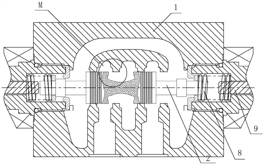 Valve element structure for improving passing flow