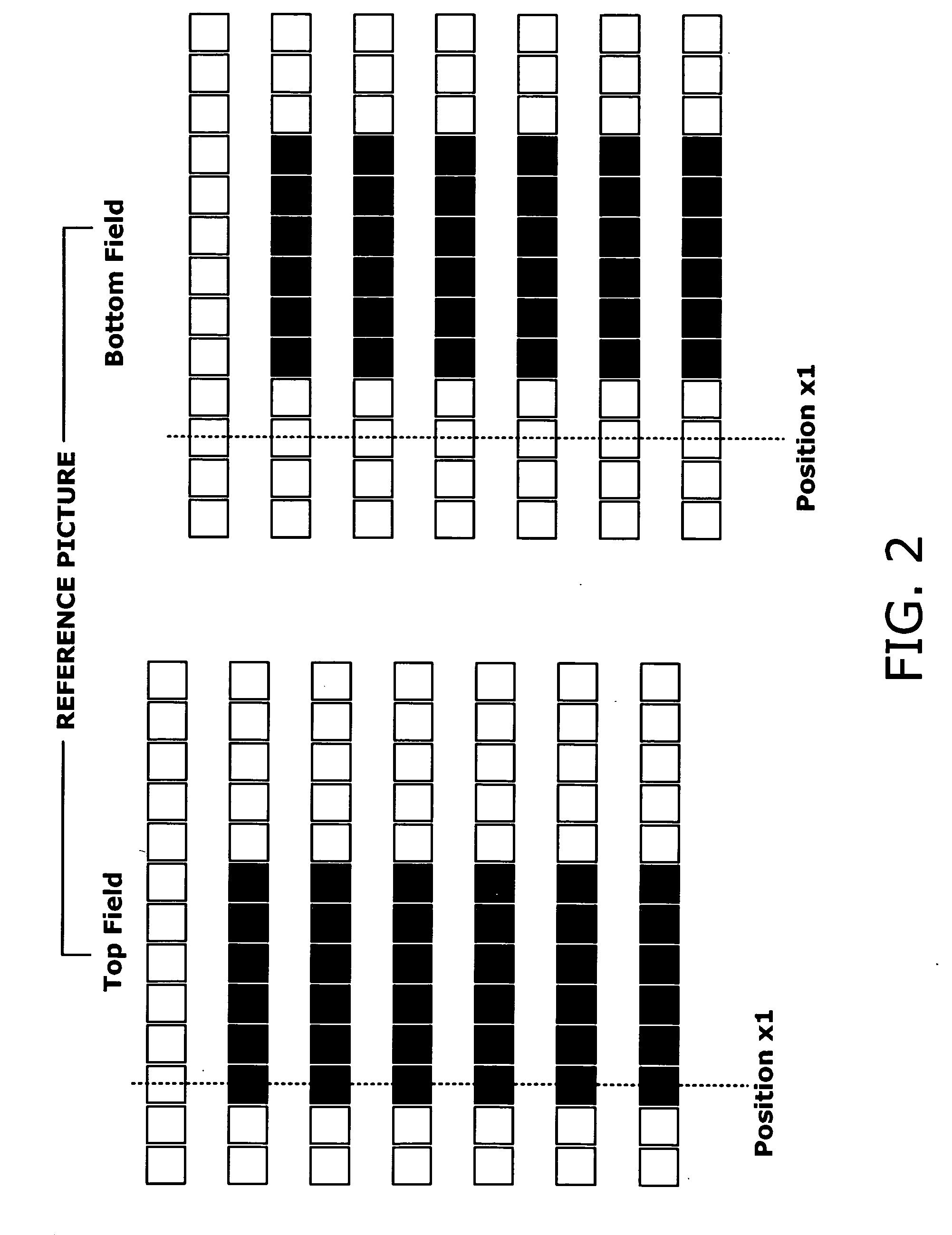 Motion estimation and compensation device with motion vector correction based on vertical component values