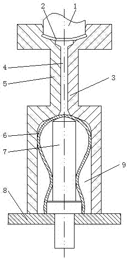 Process of making glass goblets by machine blowing first and then machine pressing