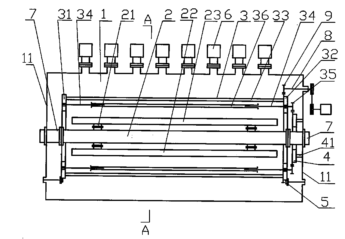 Method for coating film on solar high-temperature heat collection tube used for power generation and horizontal film coating machine