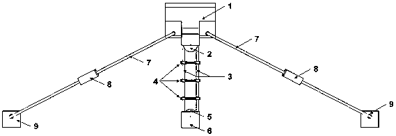 Novel suspension bridge center buckle device