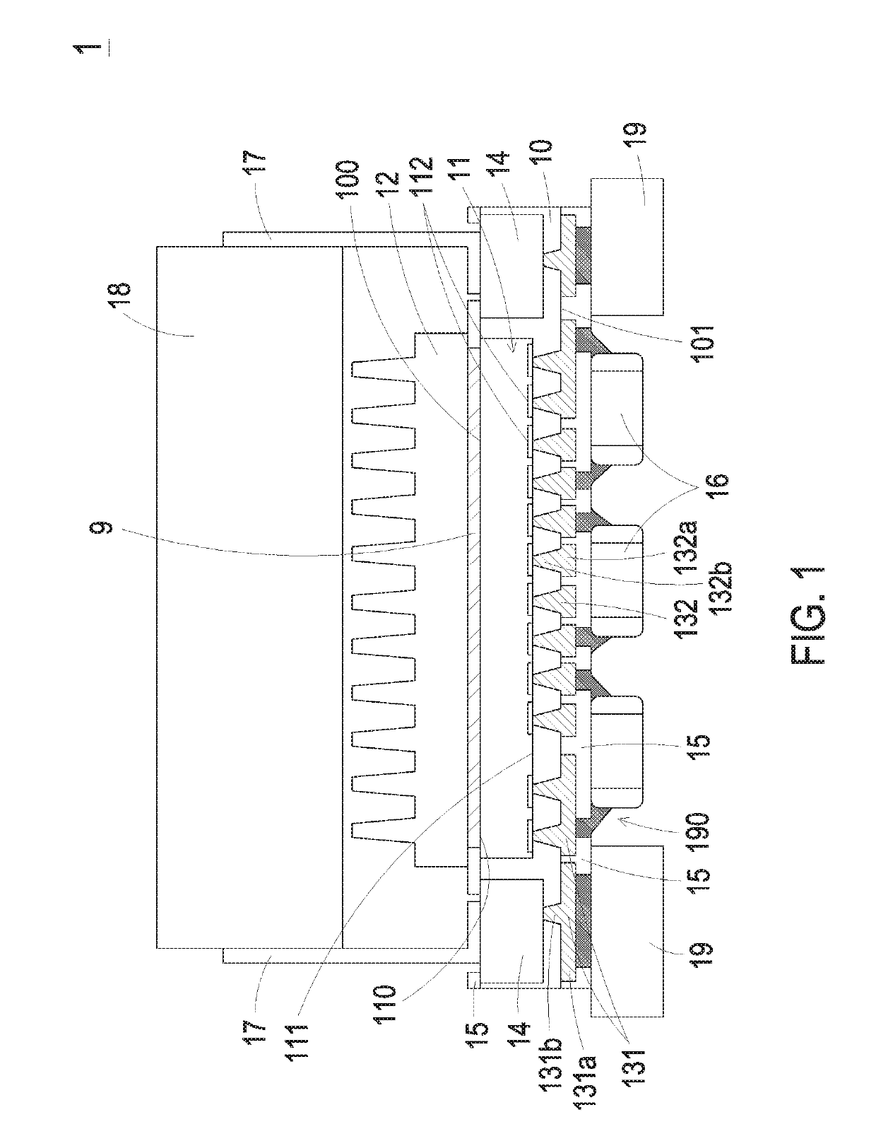 Dual side cooling structure