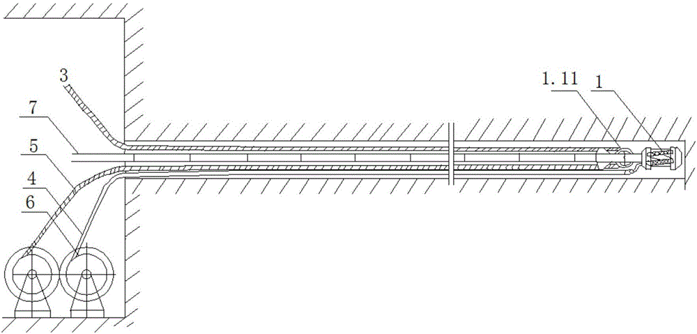 Coal-mine underground horizontal deep-hole multichannel passive detector system and embedded method thereof