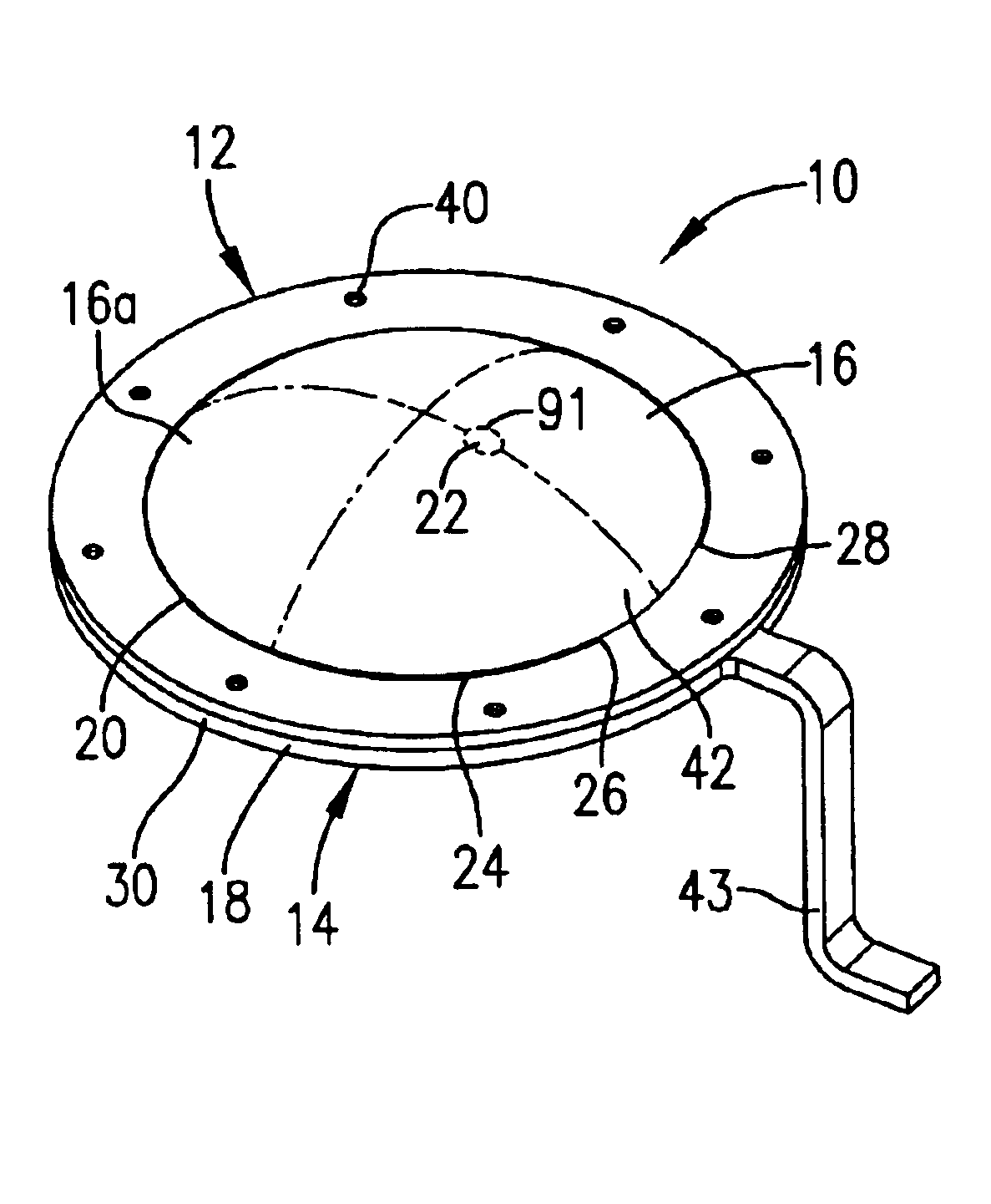 Reverse buckling sanitary rupture disc assembly