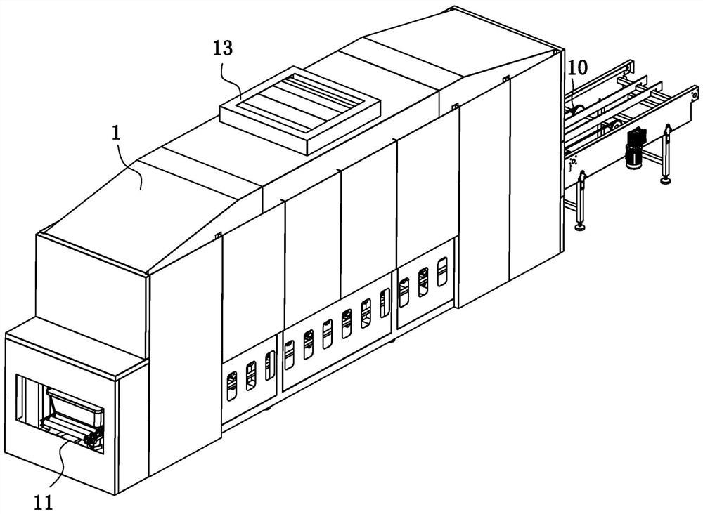 A continuous rice cooking and stewing machine