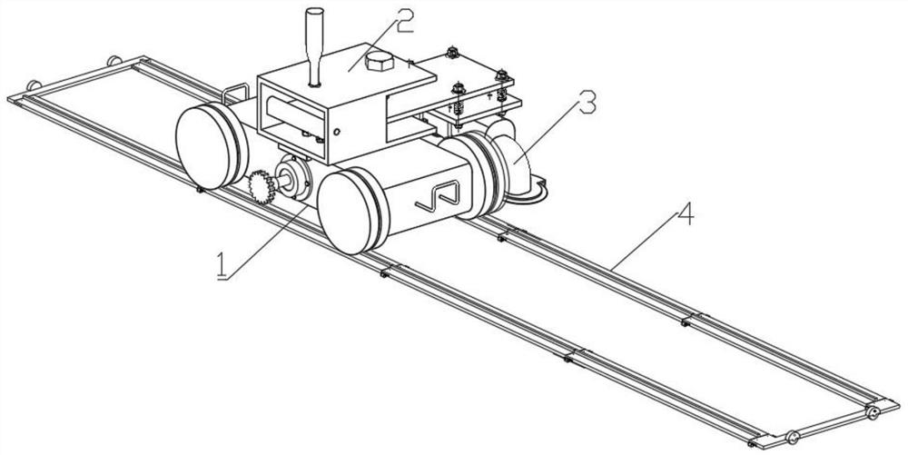 Large plate part surface grinding and polishing device