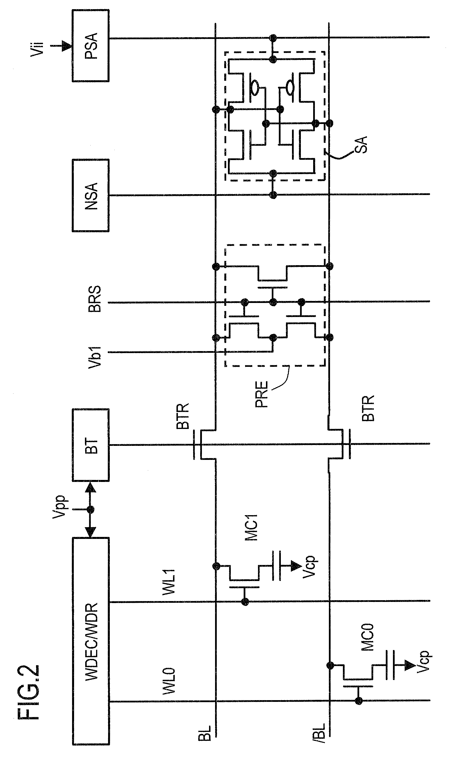 Internal Power Supply Circuit Having a Cascode Current Mirror Circuit