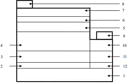 Nitrogen polar surface LED based on metal nitride semiconductor and preparation method