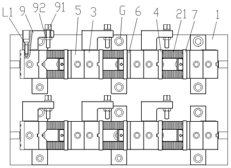 Mechanism for locking special-shaped part with tooth surface inclined block