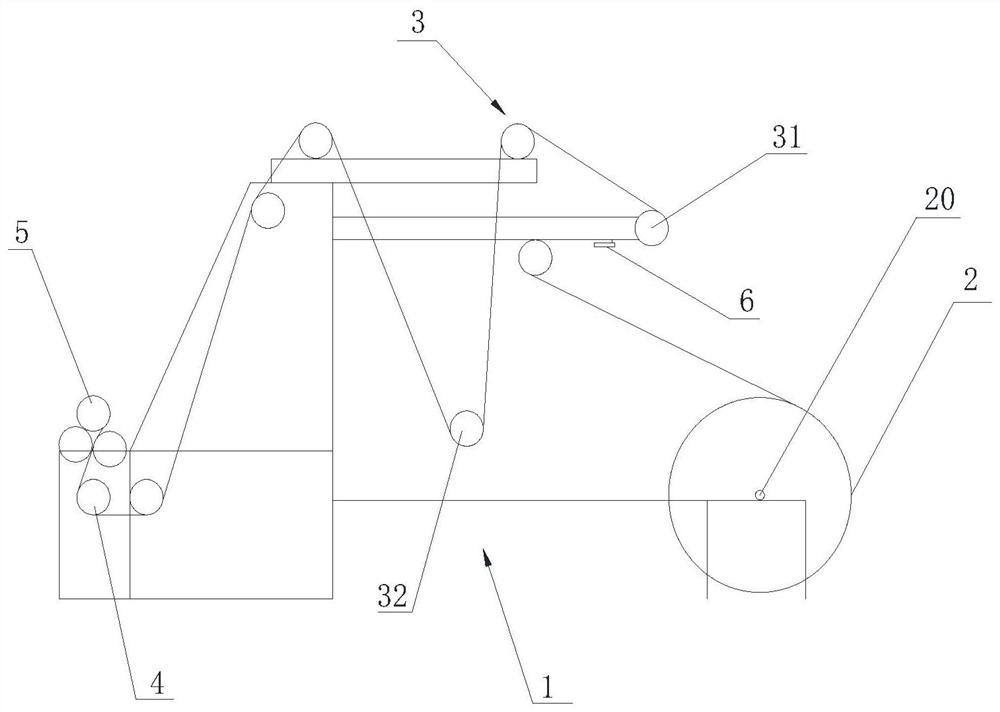 Unreeling device of cutting machine