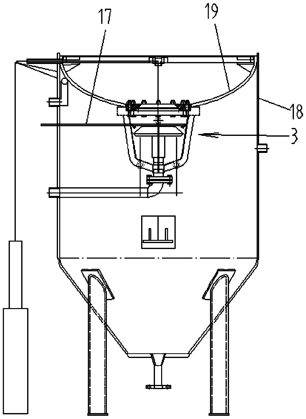 Mushroom head assembly of water mist sand blasting device