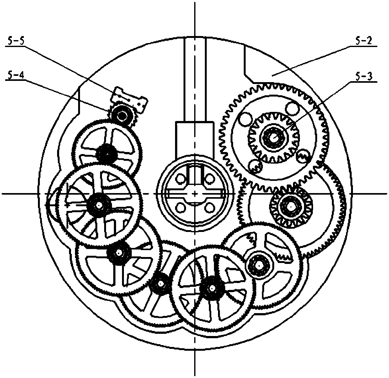 Trace paying-out gear applicable to underwater anchoring platform