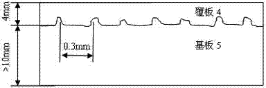 Ultrasonic detecting device and detecting method for interface corrugation of explosive welding composite material