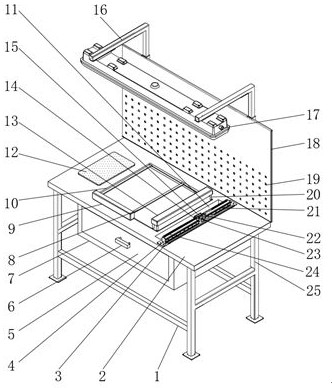 Electronic luggage leather cutting device with scrap collecting function