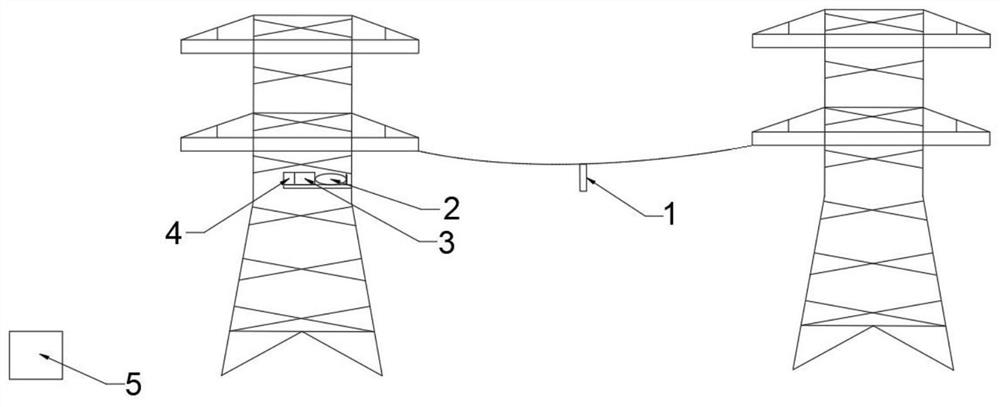 Conductor galloping online monitoring method and device based on rectangular image detection