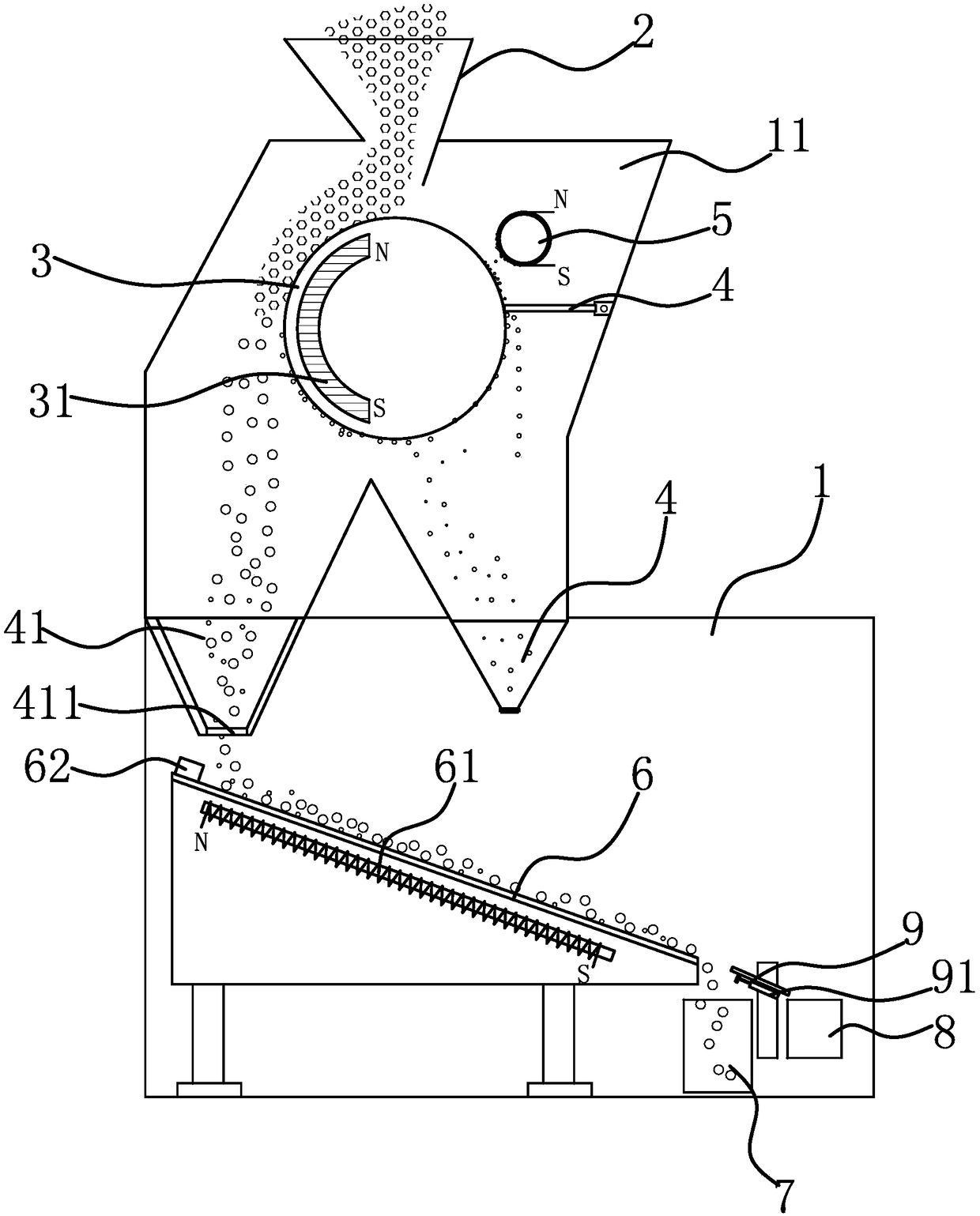 Silicon material selection device and selection method