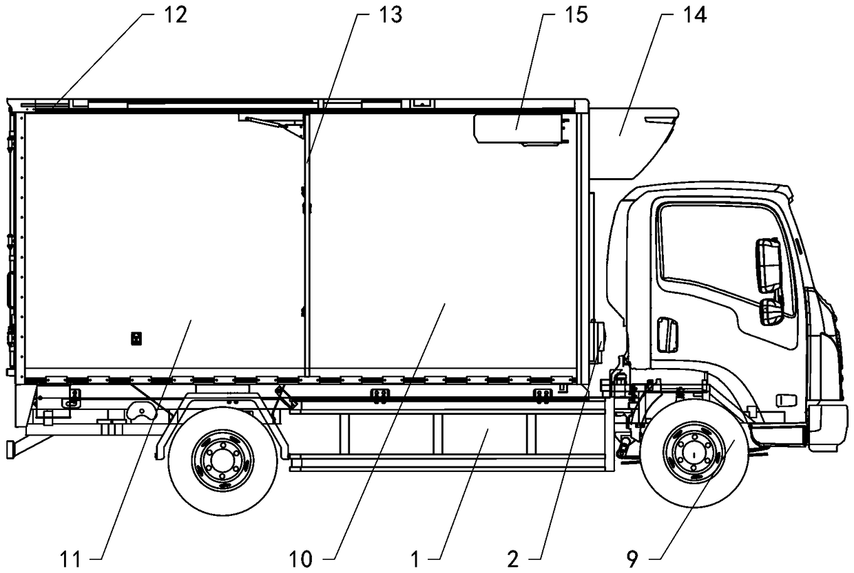 Electric refrigerated truck power supply system and control method thereof, electric refrigerated truck