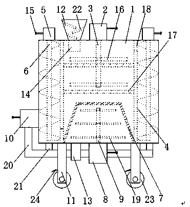 Powder coating processing device