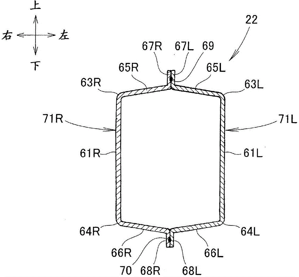 Body frame of a two-wheeled motorcycle