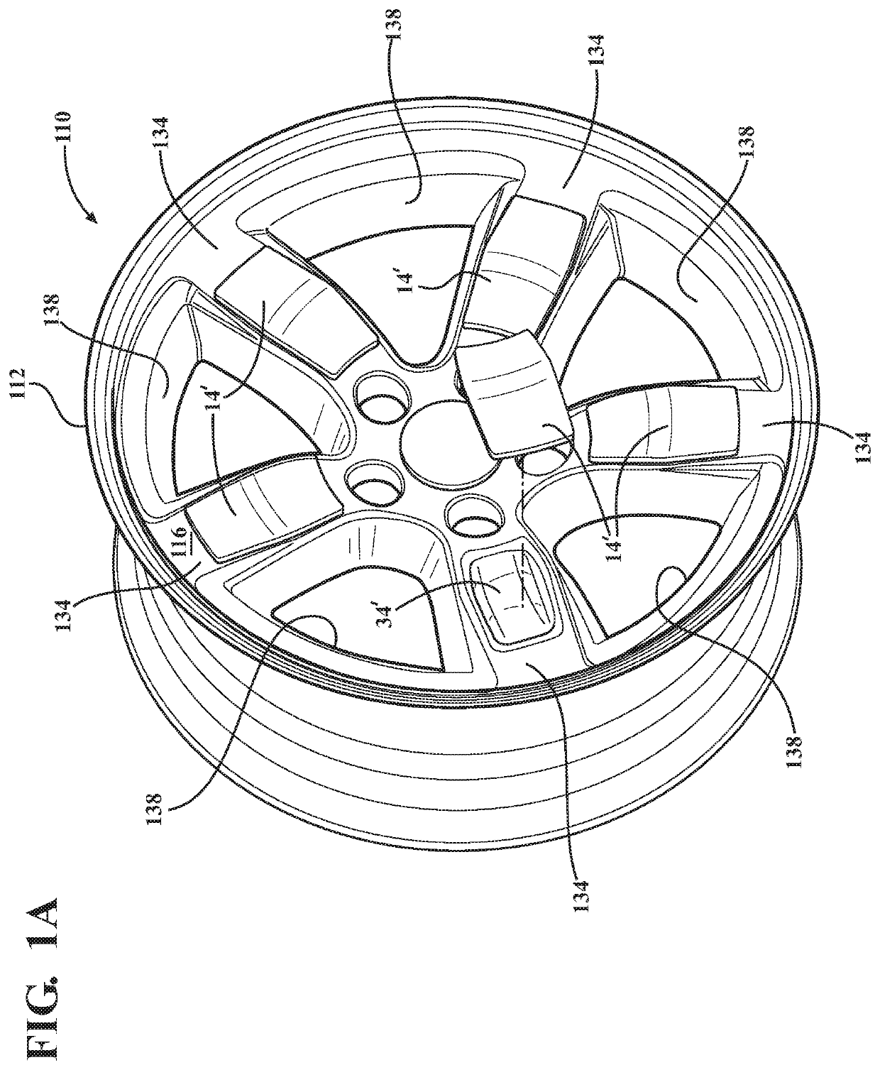 Reinforced composite vehicle wheel and method of construction thereof