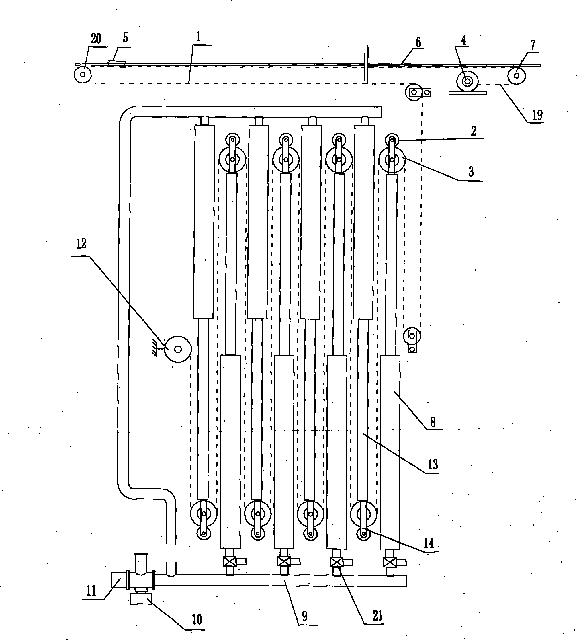 Pneumatic ejector for carrier-based airplanes of airplane carrier