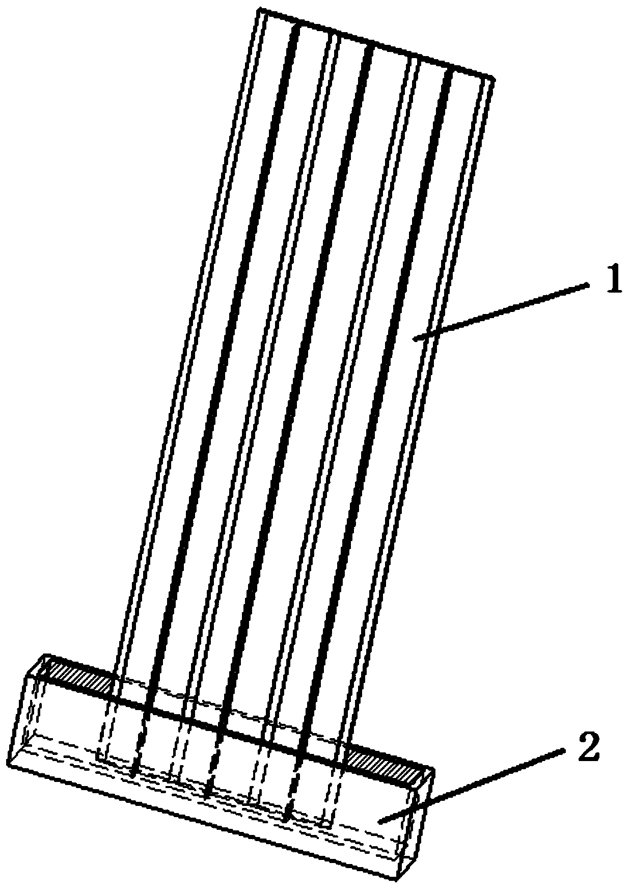 Encapsulation method of composite reinforced wall plate axial compression test piece