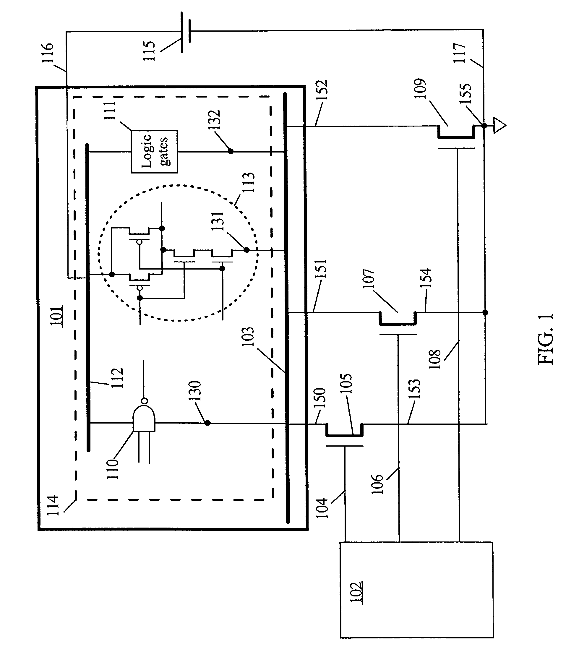 Control circuitry for power gating virtual power supply rails at differing voltage potentials