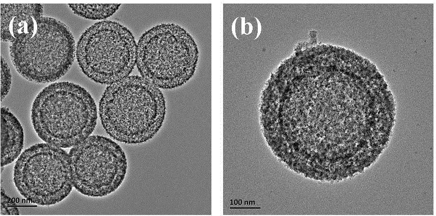 Method for preparing extra-large pore diameter hollow mesoporous organic silicon nanoparticles