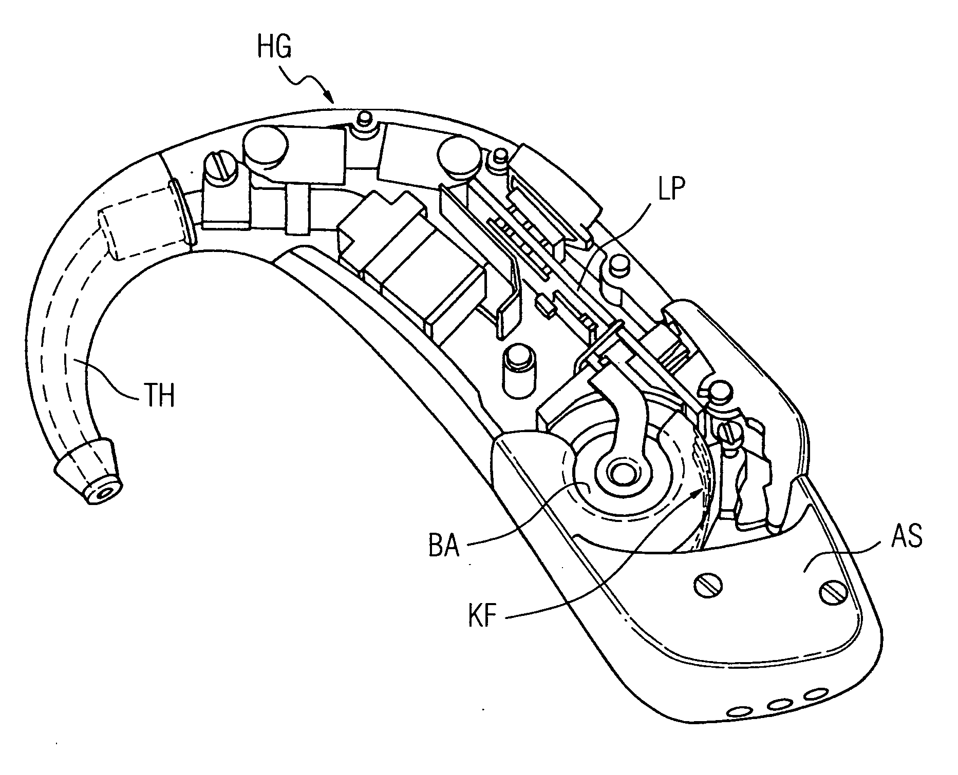 Audio shoe contact for a hearing device