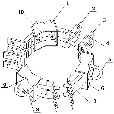 Communication signal tower reinforcing device and reinforcing method