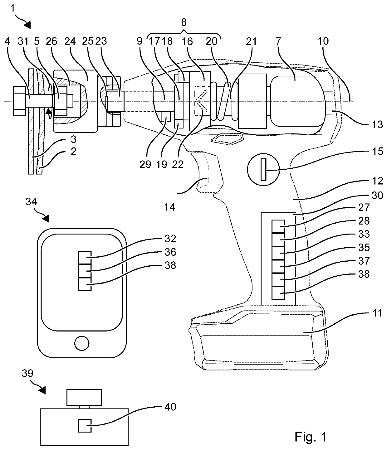 Control method for an impact wrench