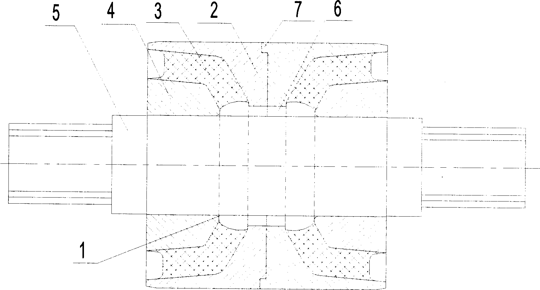 Axial precompression method for combined ball hinged rubber elastic element and product obtained thereby