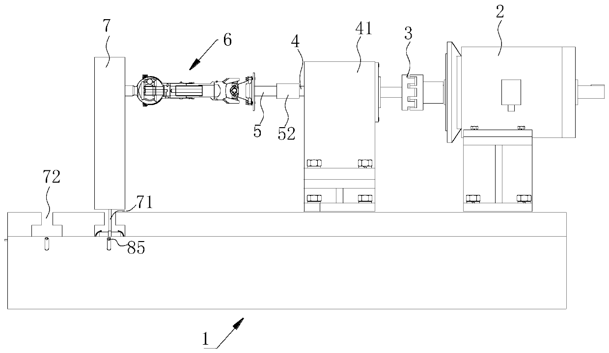 A coupling no-load running-in equipment